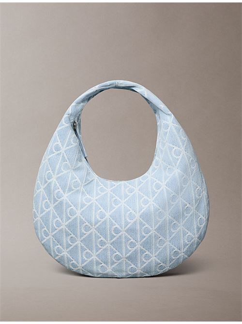 emblem aop denim hobo bag CALVIN KLEIN | LV04F3591GYBZ